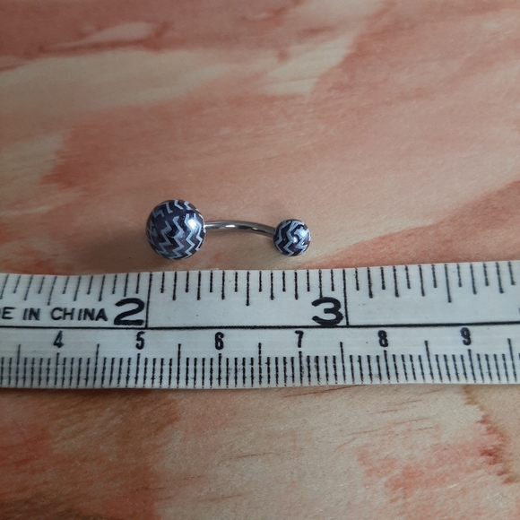 Body Candy 316L Multi-Color Zig Zag 14g   Curved Barbell Belly Ring Navel Pack - Picture 9 of 9